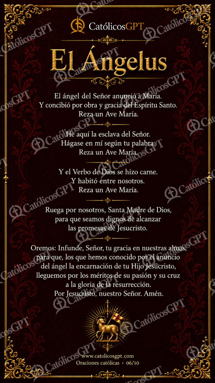 Imagen católica de Oraciones Catolicas 06 El Ángelus CatolicosGPT 9x16 — Oración y devociones