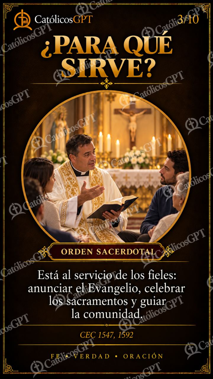 Imagen católica de Orden Sacerdotal 03 CatolicosGPT 9x16 — Formación católica