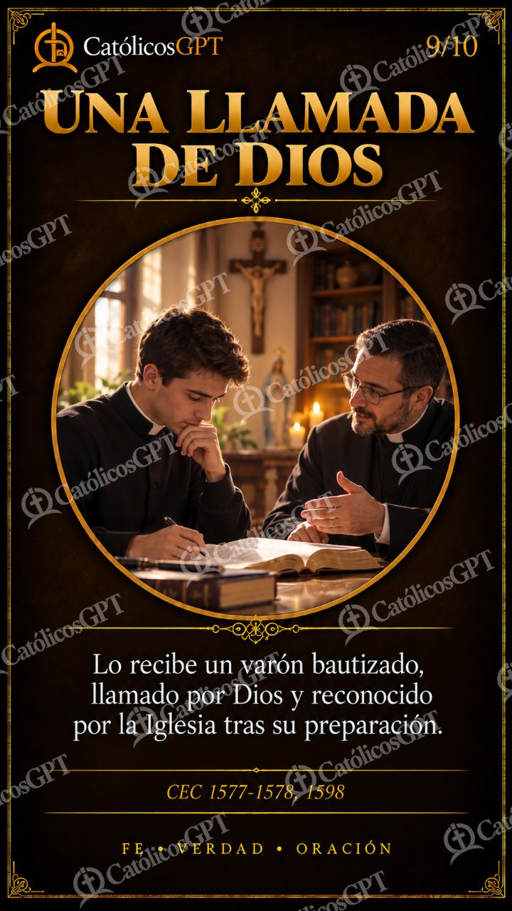 Imagen católica de Orden Sacerdotal 09 CatolicosGPT 9x16 — Formación católica