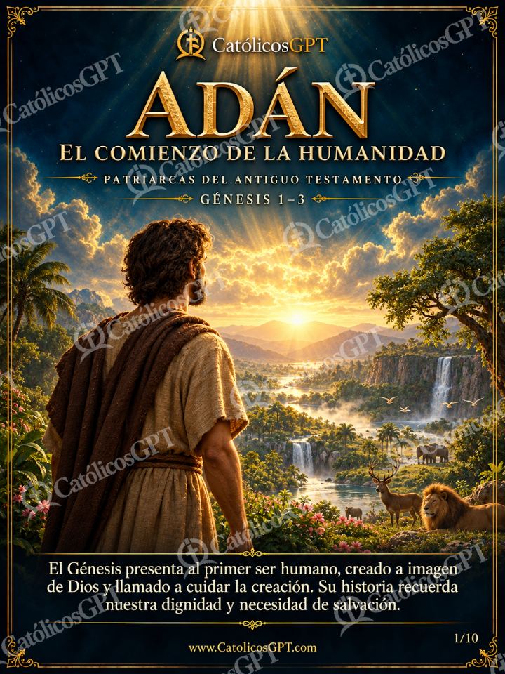 Imagen católica de Patriarcas Antiguo Testamento 01 Adan — Formación católica