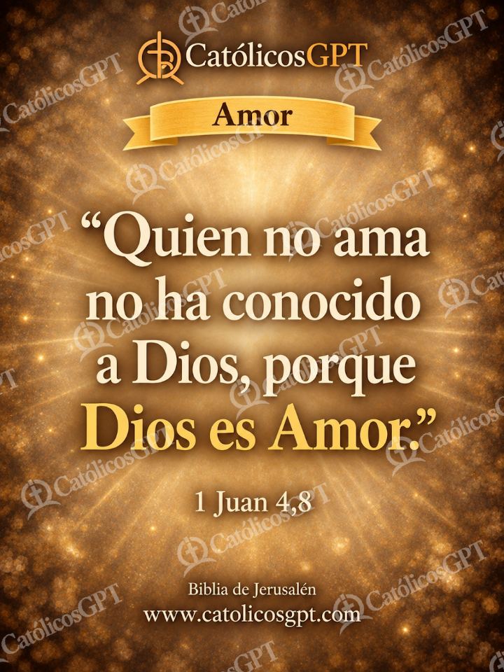 Imagen católica de QUOTE 001 AMOR 1 JUAN 4 8 v2 — Formación católica