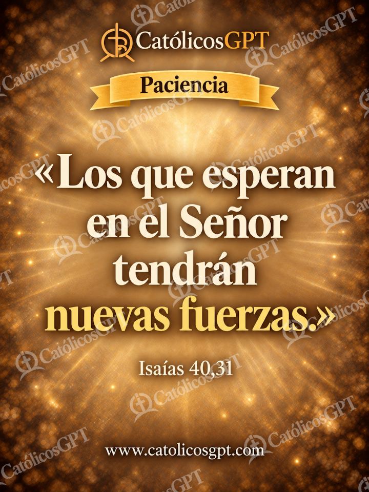 Imagen católica de QUOTE 003 PACIENCIA ISAIAS 40 31 — Formación católica