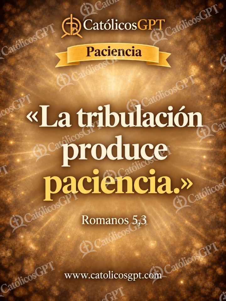 Imagen católica de QUOTE 004 PACIENCIA ROMANOS 5 3 — Formación católica