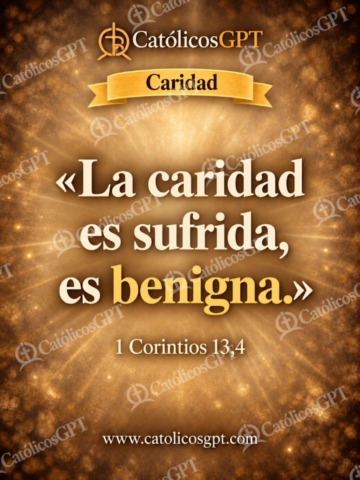 Imagen católica de QUOTE 011 CARIDAD 1 CORINTIOS 13 4 — Formación católica