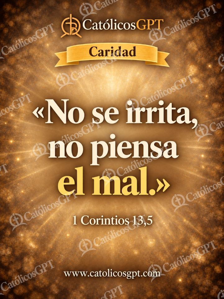 Imagen católica de QUOTE 014 CARIDAD 1 CORINTIOS 13 5 — Formación católica