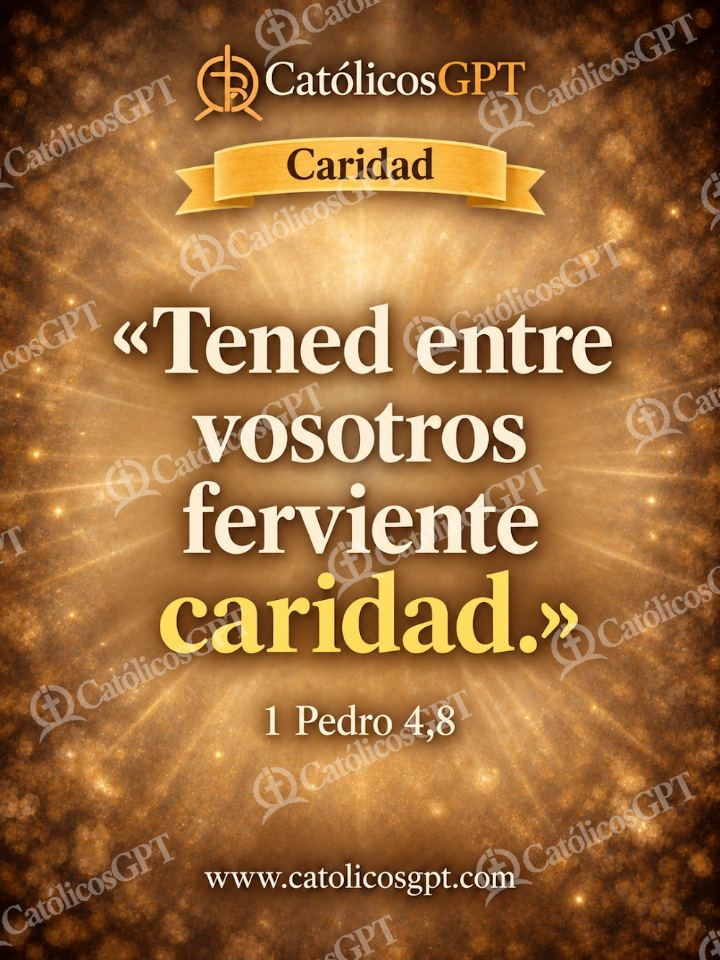 Imagen católica de QUOTE 020 CARIDAD 1 PEDRO 4 8 — Formación católica