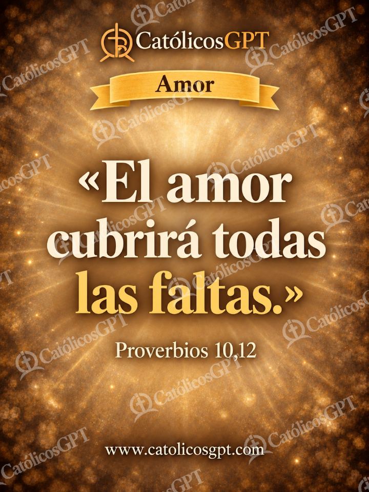 Imagen católica de QUOTE 023 AMOR PROVERBIOS 10 12 — Formación católica