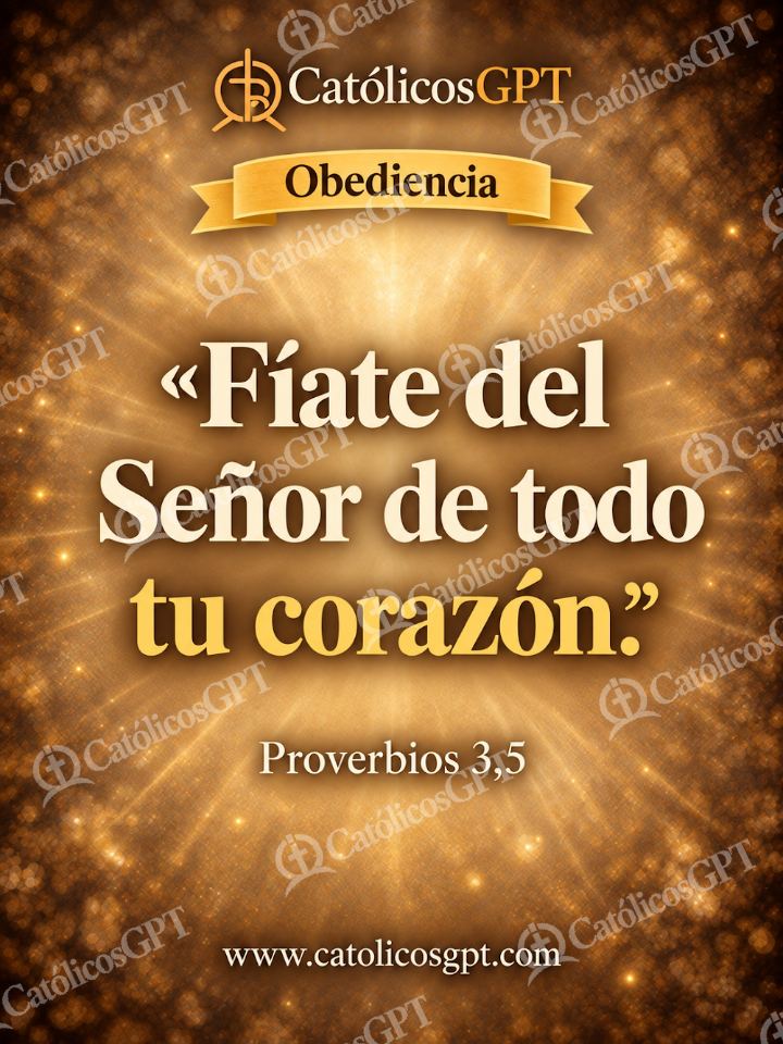 Imagen católica de QUOTE 032 OBEDIENCIA PROVERBIOS 3 5 — Formación católica