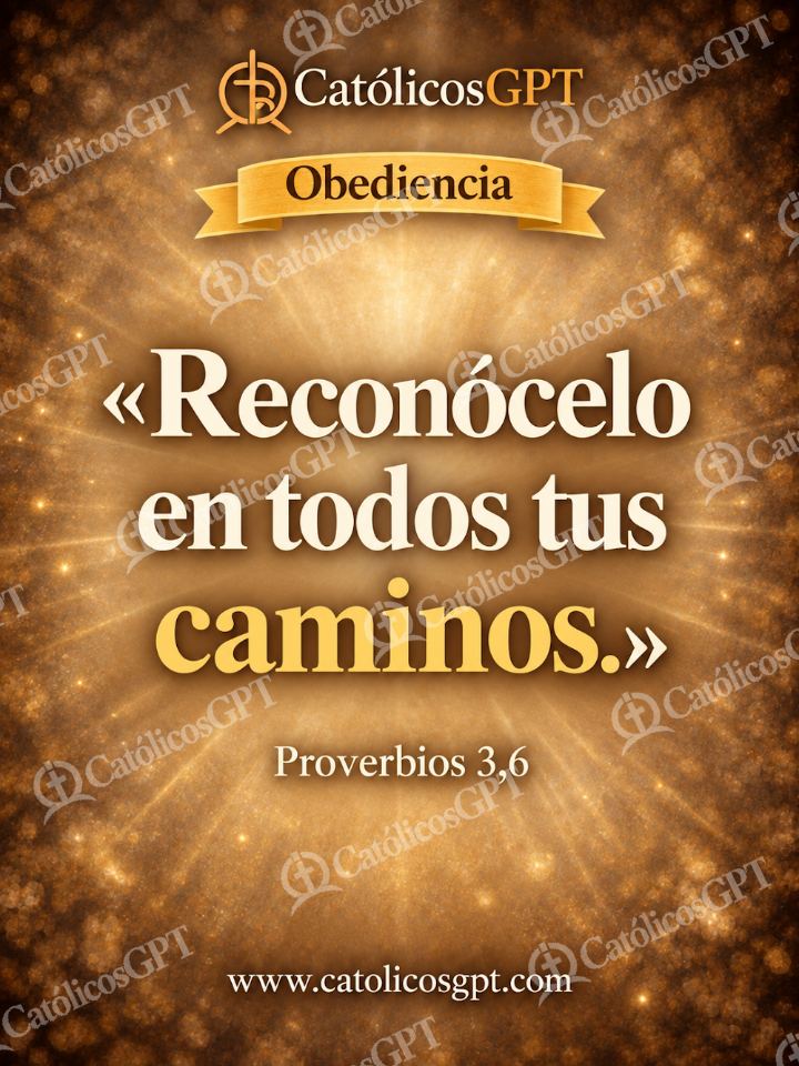 Imagen católica de QUOTE 033 OBEDIENCIA PROVERBIOS 3 6 — Formación católica
