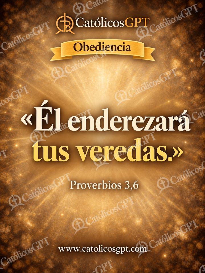 Imagen católica de QUOTE 034 OBEDIENCIA PROVERBIOS 3 6 — Formación católica