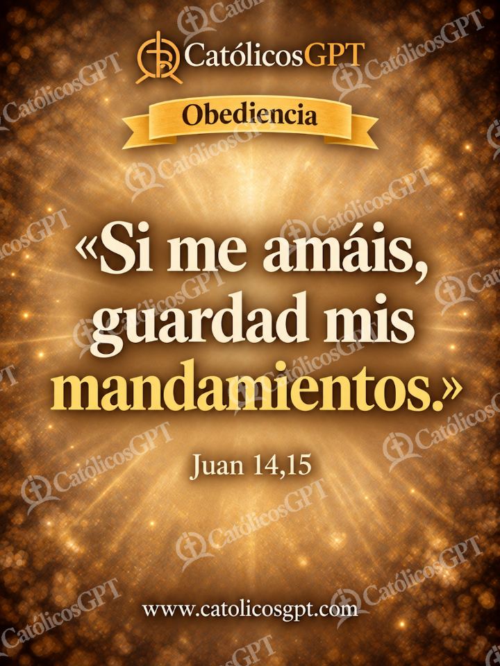 Imagen católica de QUOTE 035 OBEDIENCIA JUAN 14 15 — Formación católica