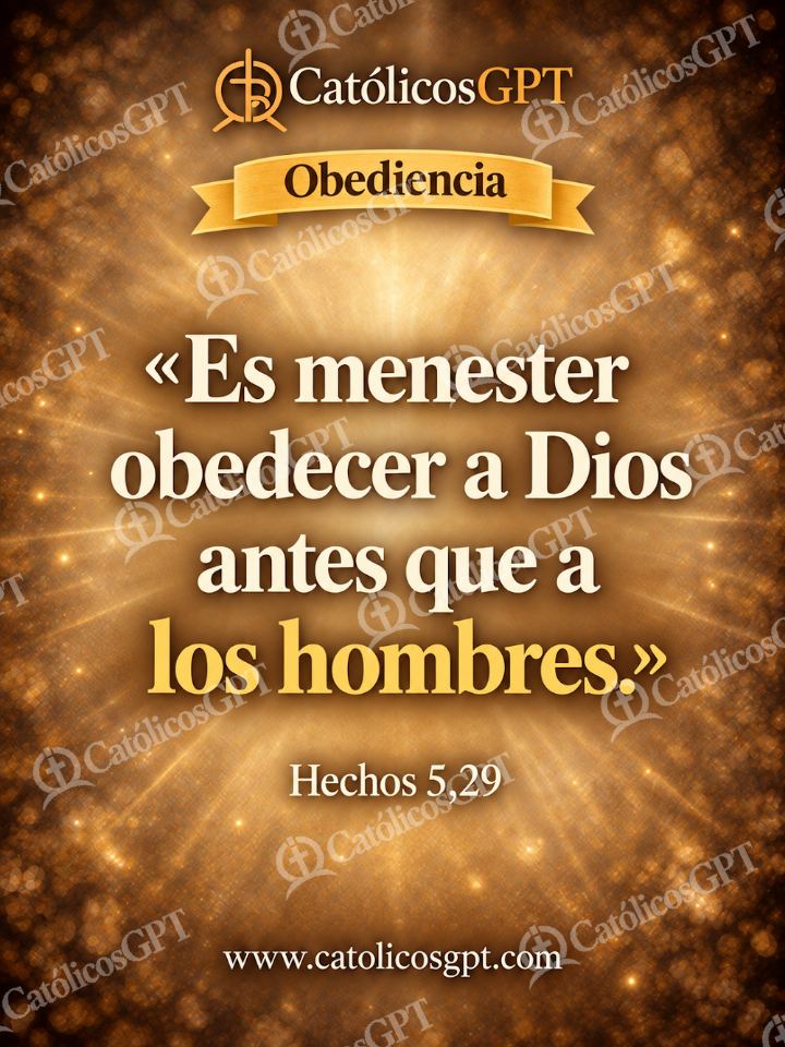 Imagen católica de QUOTE 037 OBEDIENCIA HECHOS 5 29 — Formación católica