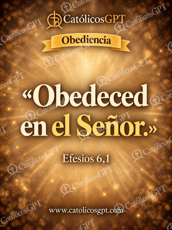 Imagen católica de QUOTE 038 OBEDIENCIA EFESIOS 6 1 — Formación católica