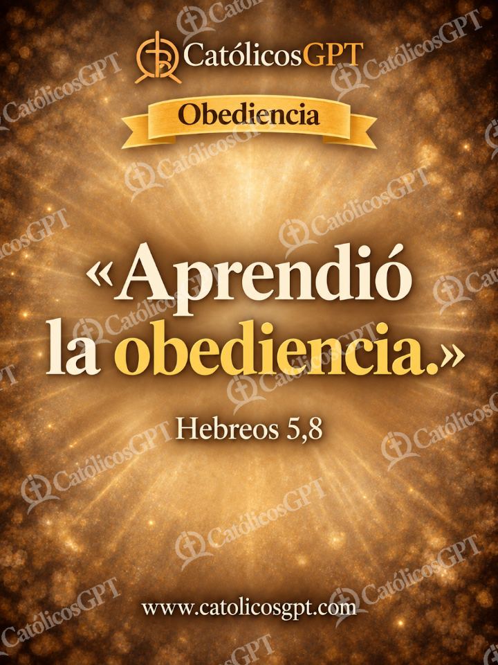 Imagen católica de QUOTE 040 OBEDIENCIA HEBREOS 5 8 — Formación católica