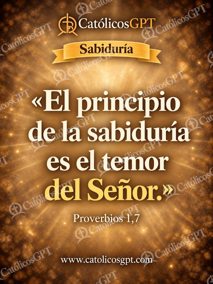 Imagen católica de QUOTE 041 SABIDURIA PROVERBIOS 1 7 — Formación católica