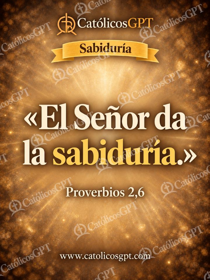 Imagen católica de QUOTE 042 SABIDURIA PROVERBIOS 2 6 — Formación católica
