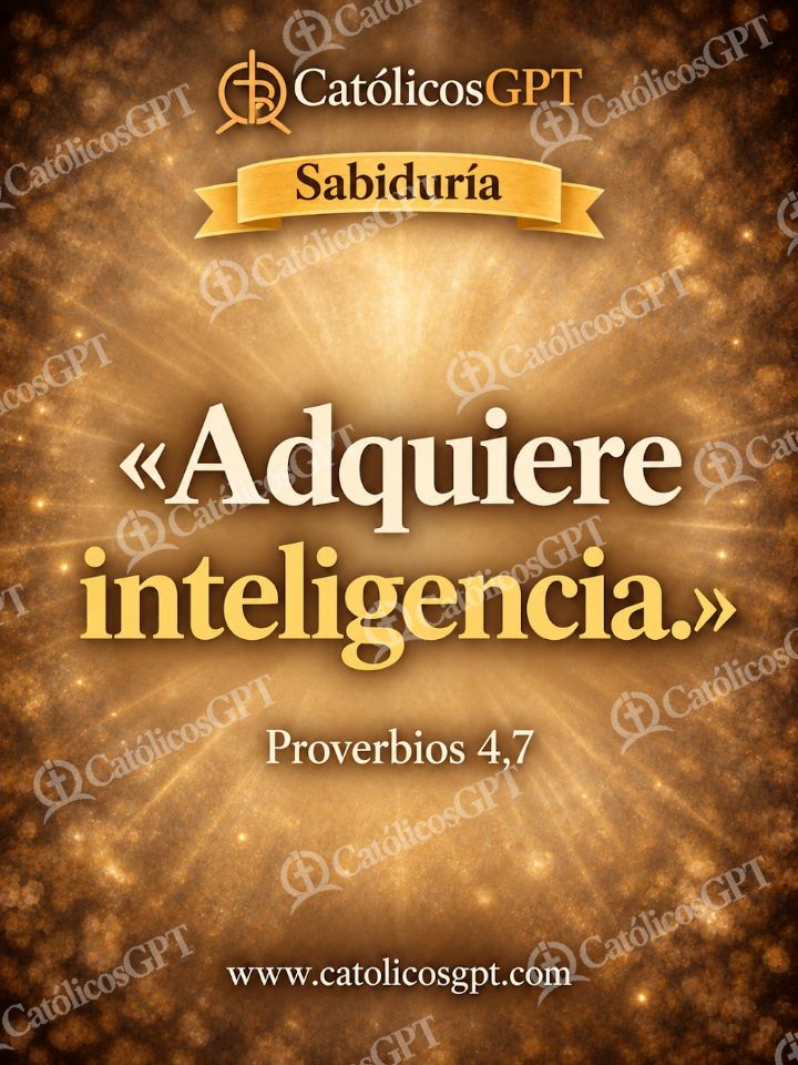 Imagen católica de QUOTE 045 SABIDURIA PROVERBIOS 4 7 — Formación católica