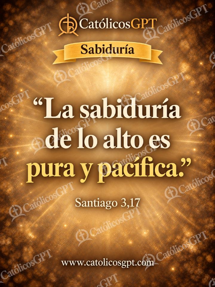 Imagen católica de QUOTE 049 SABIDURIA SANTIAGO 3 17 — Formación católica