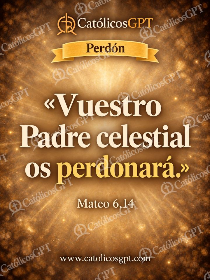 Imagen católica de QUOTE 055 PERDON MATEO 6 14 — Formación católica