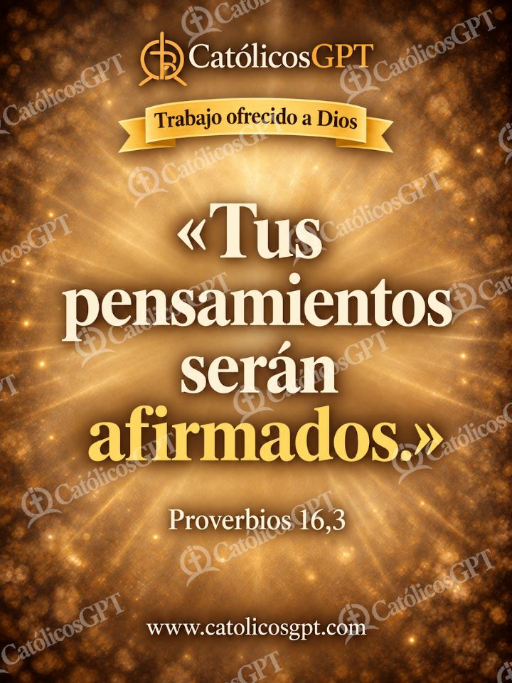 Imagen católica de QUOTE 062 TRABAJO OFRECIDO A DIOS PROVERBIOS 16 3 — Formación católica
