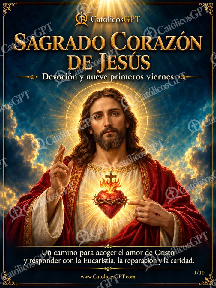 Imagen católica de Sagrado Corazon Jesus Nueve Primeros Viernes 01 Portada CatolicosGPT — Oración y devociones