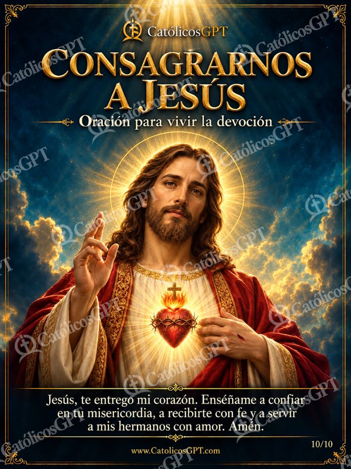 Imagen católica de Sagrado Corazon Jesus Nueve Primeros Viernes 10 CatolicosGPT — Oración y devociones