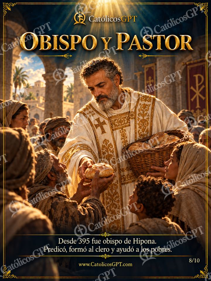 Imagen católica de San Agustin de Hipona 08 OBISPO Y PASTOR — Santos y arcángeles