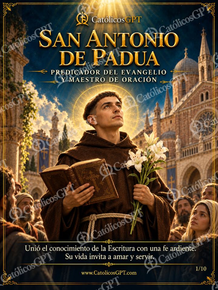 Imagen católica de San Antonio de Padua 01 SAN ANTONIO DE PADUA — Santos y arcángeles