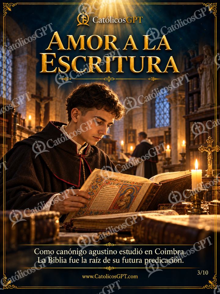 Imagen católica de San Antonio de Padua 03 AMOR A LA ESCRITURA — Santos y arcángeles