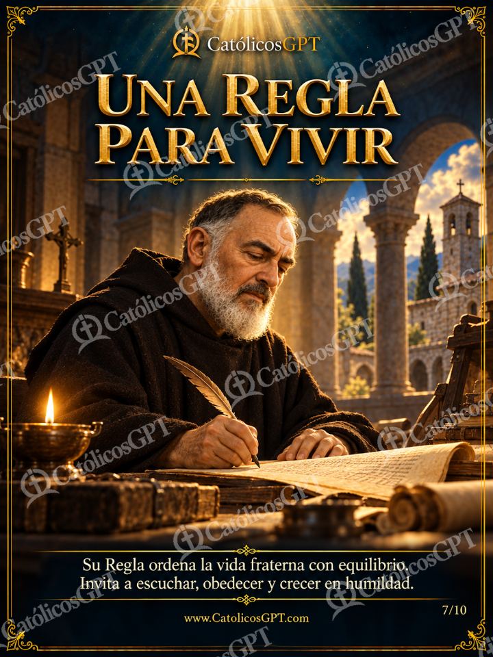 Imagen católica de San Benito de Nursia 07 UNA REGLA PARA VIVIR — Santos y arcángeles