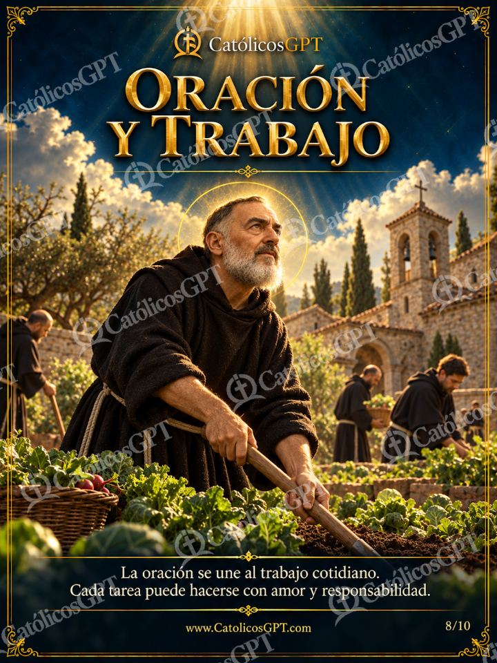 Imagen católica de San Benito de Nursia 08 ORACION Y TRABAJO — Oración y devociones