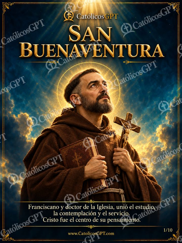 Imagen católica de San Buenaventura 01 SAN BUENAVENTURA — Santos y arcángeles