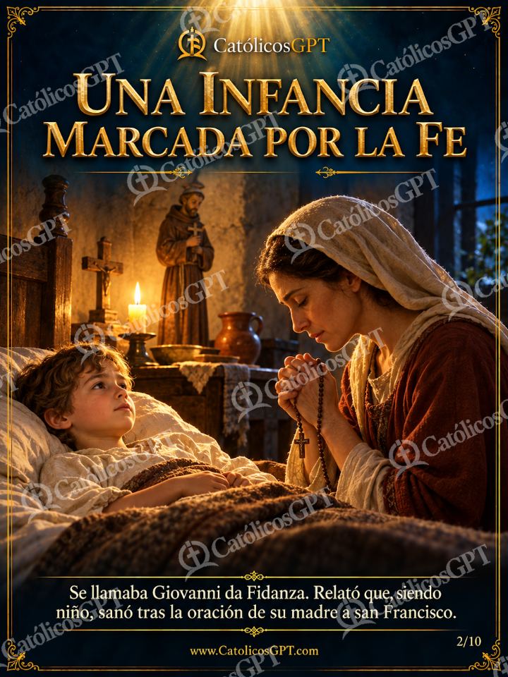 Imagen católica de San Buenaventura 02 UNA INFANCIA MARCADA POR LA FE — Santos y arcángeles