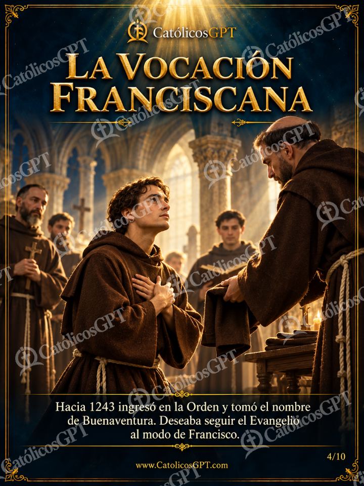 Imagen católica de San Buenaventura 04 LA VOCACION FRANCISCANA — Santos y arcángeles