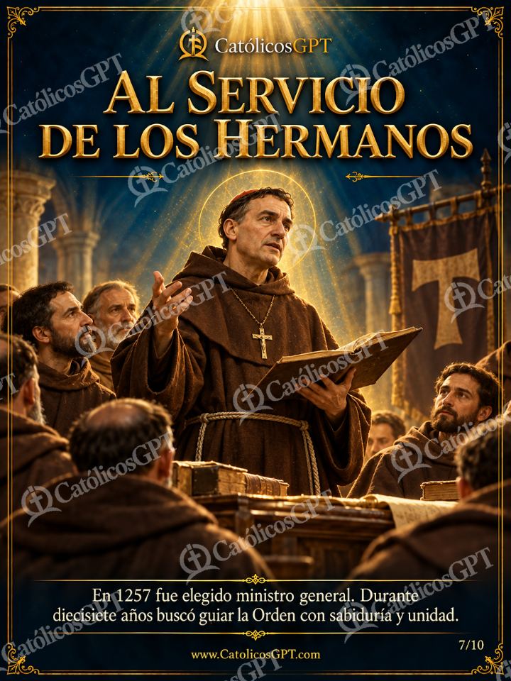 Imagen católica de San Buenaventura 07 AL SERVICIO DE LOS HERMANOS — Santos y arcángeles