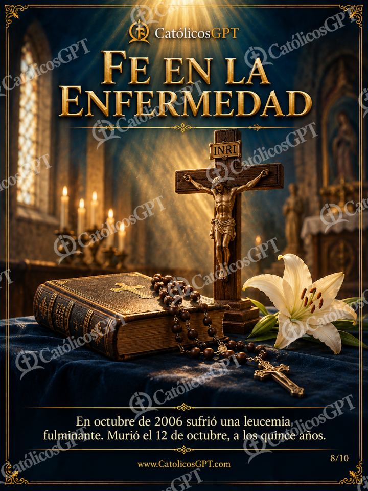 Imagen católica de San Carlo Acutis 08 FE EN LA ENFERMEDAD — Santos y arcángeles