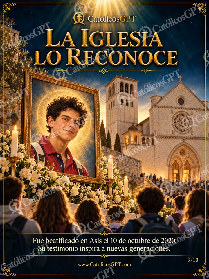 Imagen católica de San Carlo Acutis 09 LA IGLESIA LO RECONOCE — Santos y arcángeles