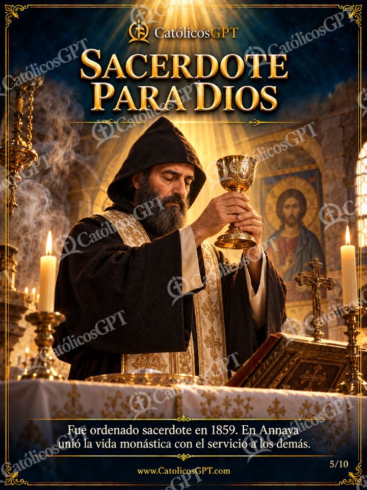 Imagen católica de San Charbel Makhlouf 05 SACERDOTE PARA DIOS — Santos y arcángeles