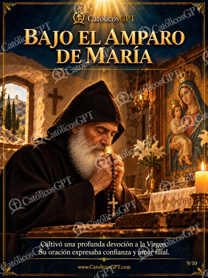 Imagen católica de San Charbel Makhlouf 09 BAJO EL AMPARO DE MARIA — Virgen María