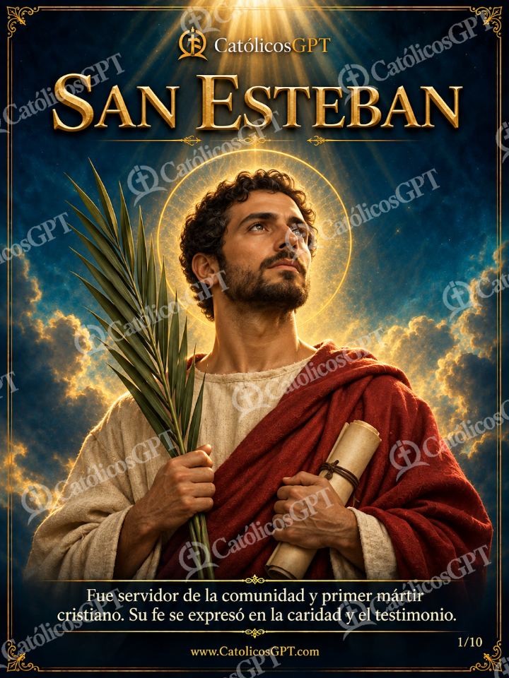 Imagen católica de San Esteban 01 SAN ESTEBAN — Santos y arcángeles