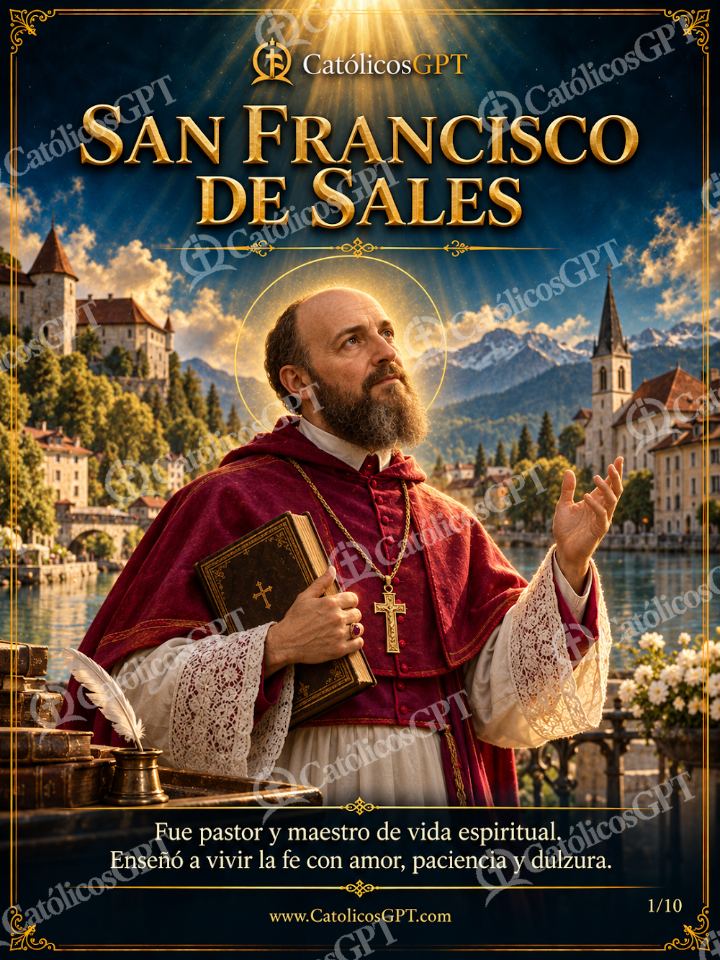 Imagen católica de San Francisco de Sales 01 SAN FRANCISCO DE SALES — Santos y arcángeles