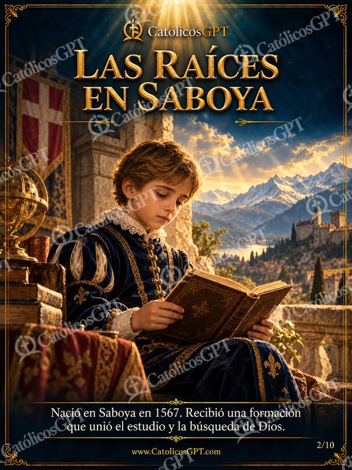 Imagen católica de San Francisco de Sales 02 LAS RAICES EN SABOYA — Santos y arcángeles