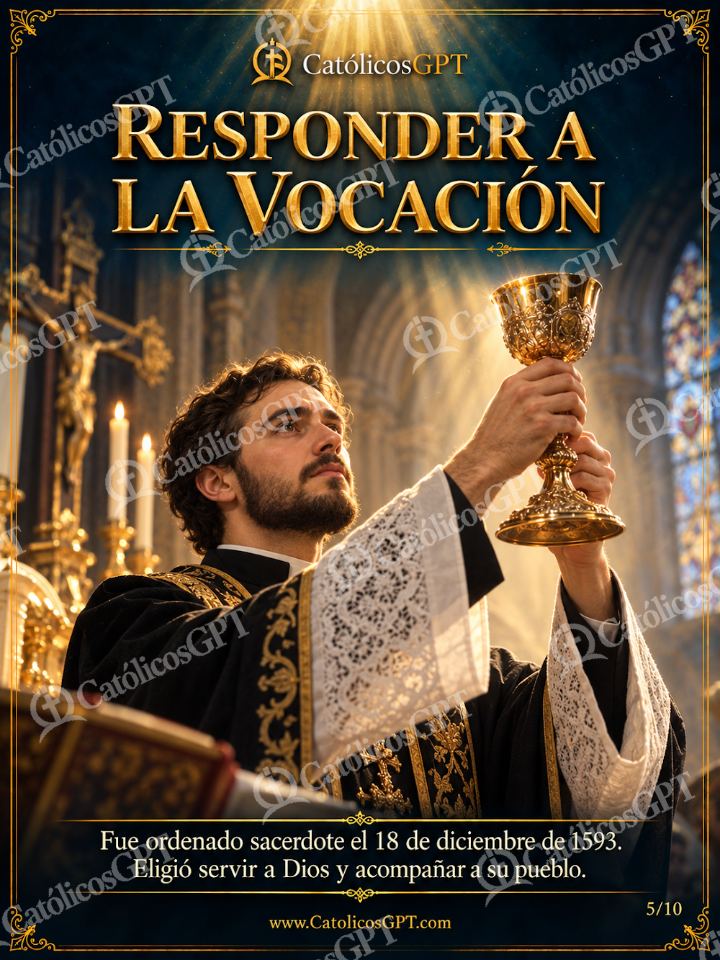 Imagen católica de San Francisco de Sales 05 RESPONDER A LA VOCACION — Santos y arcángeles