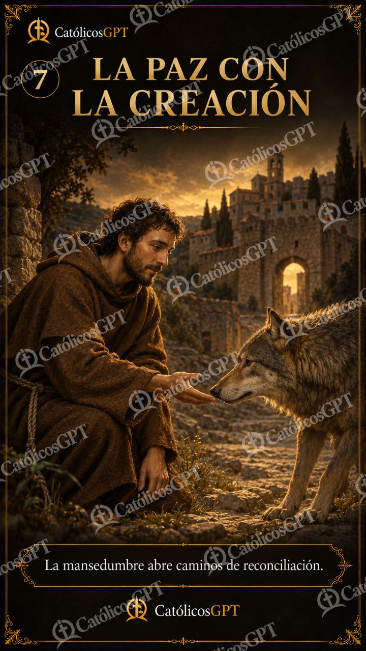 Imagen católica de San Francisco Lobo de Gubbio — Santos y arcángeles