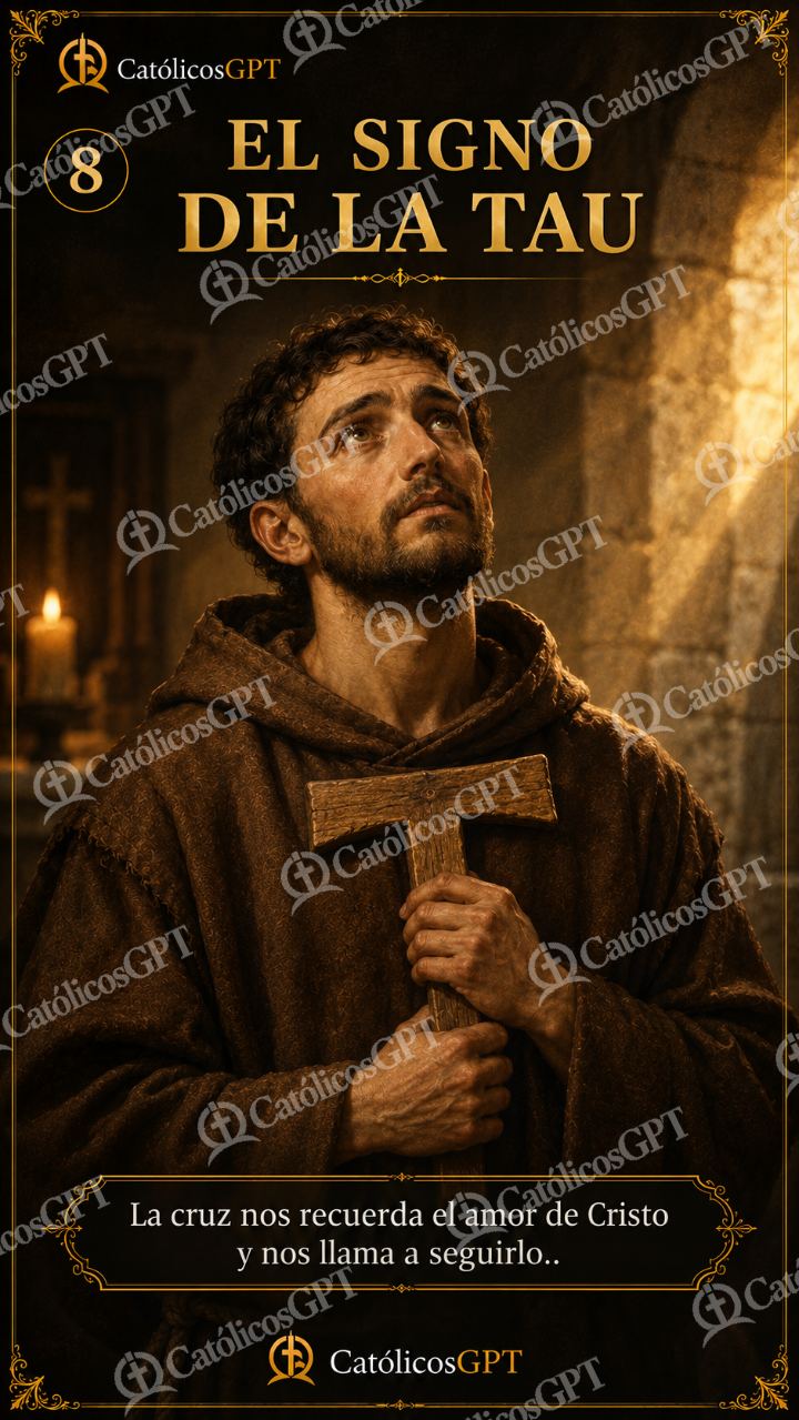 Imagen católica de San Francisco Simbolo Tau — Santos y arcángeles