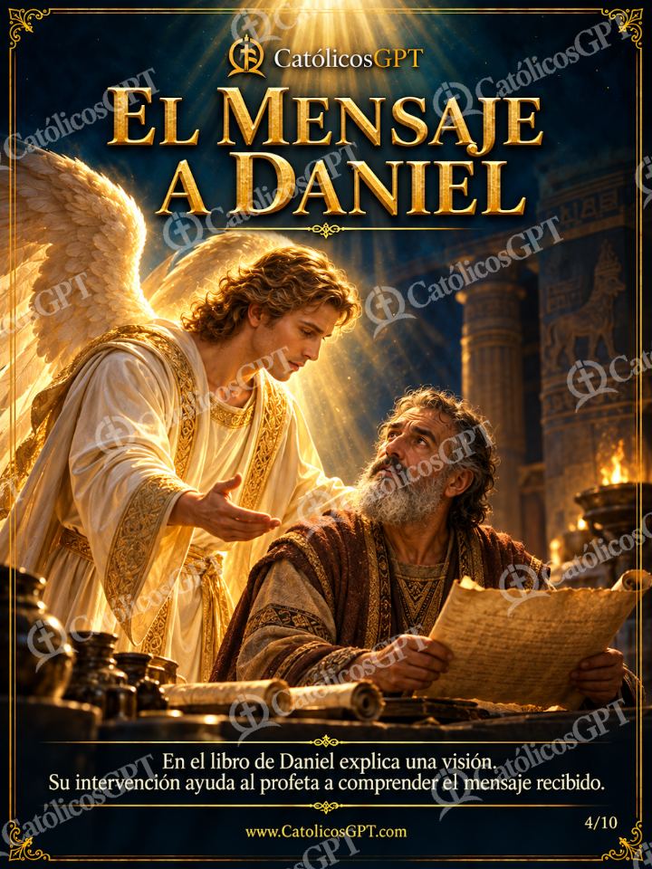 Imagen católica de San Gabriel Arcangel 04 EL MENSAJE A DANIEL — Santos y arcángeles