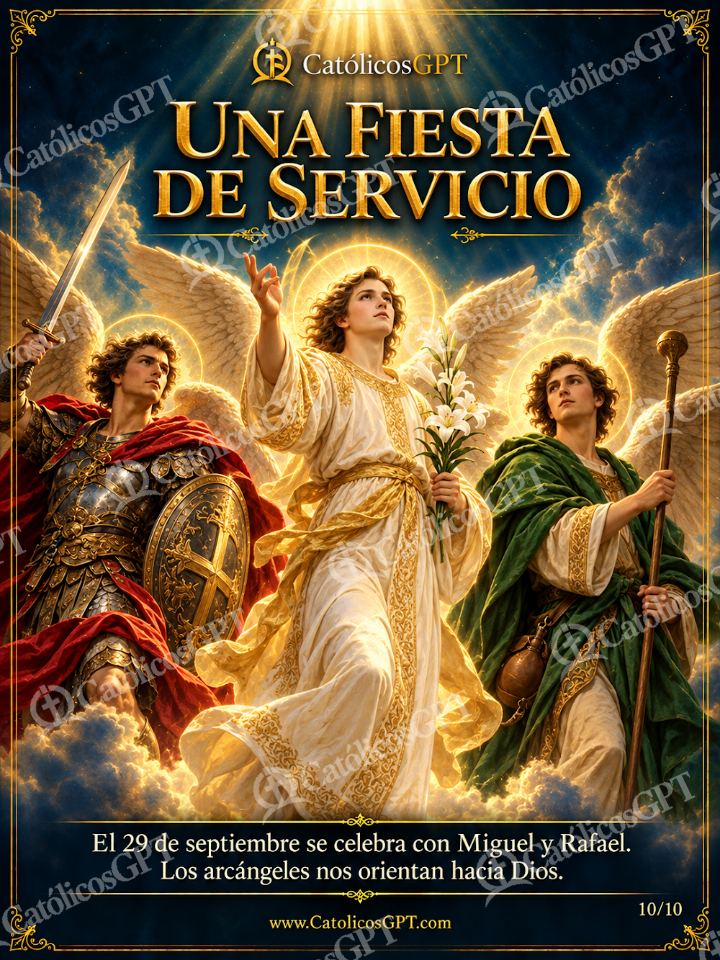 Imagen católica de San Gabriel Arcangel 10 UNA FIESTA DE SERVICIO — Santos y arcángeles