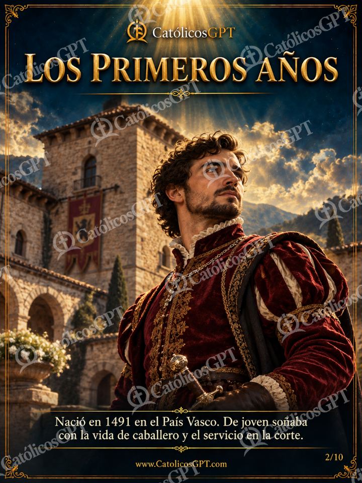 Imagen católica de San Ignacio de Loyola 02 LOS PRIMEROS ANOS — Santos y arcángeles