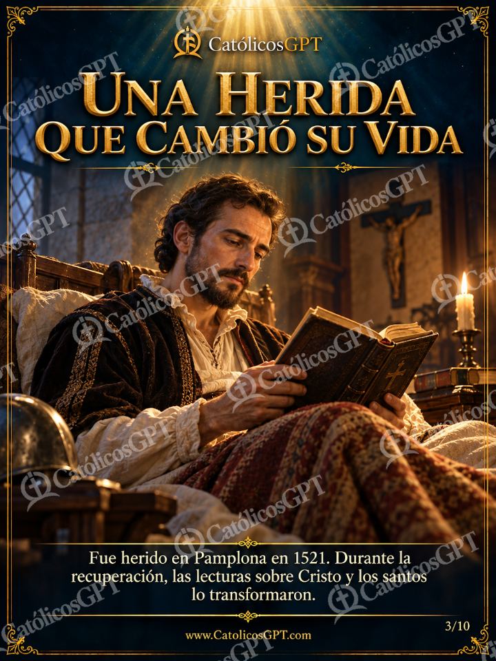 Imagen católica de San Ignacio de Loyola 03 UNA HERIDA QUE CAMBIO SU VIDA — Santos y arcángeles