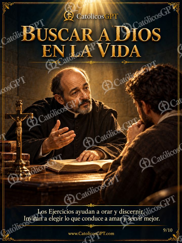 Imagen católica de San Ignacio de Loyola 09 BUSCAR A DIOS EN LA VIDA — Santos y arcángeles